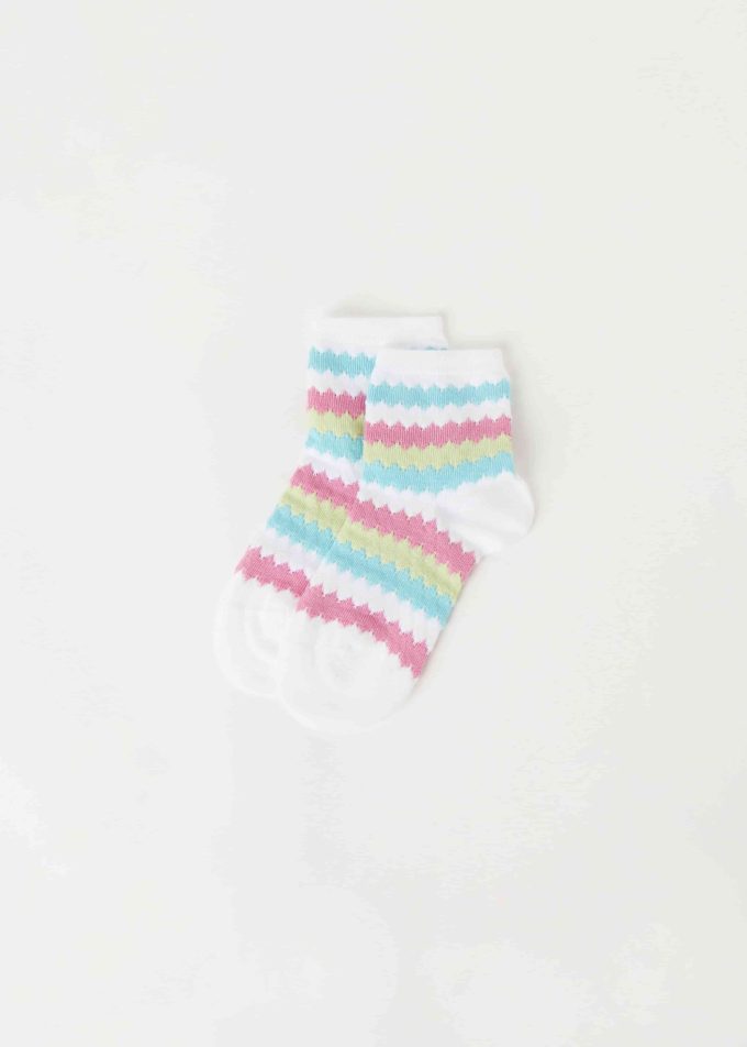 Girls’ Striped Short Socks