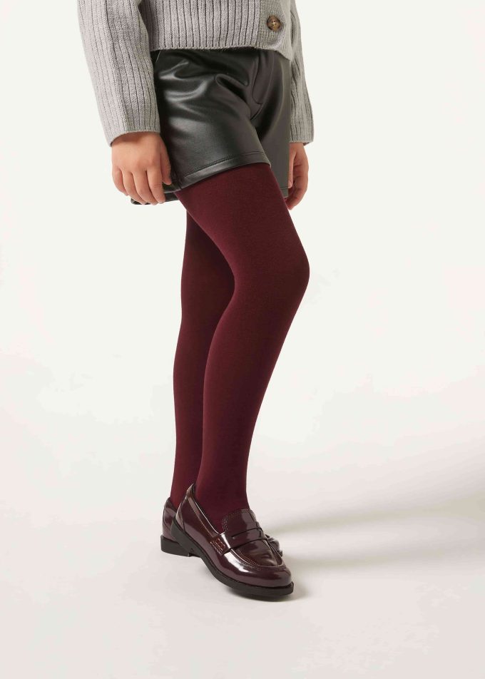 Girls’ Super Opaque Tights with Cashmere