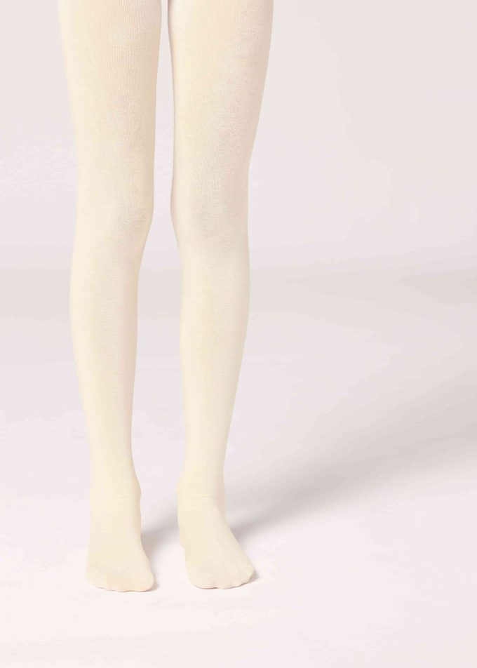 Girls’ Super Opaque Tights with Cashmere