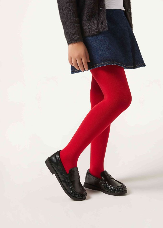 Girls’ Super Opaque Tights with Cashmere