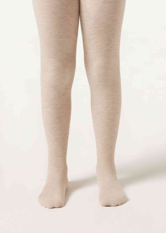 Girls’ Super Opaque Tights with Cashmere