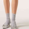 Glitter Cashmere Short Socks