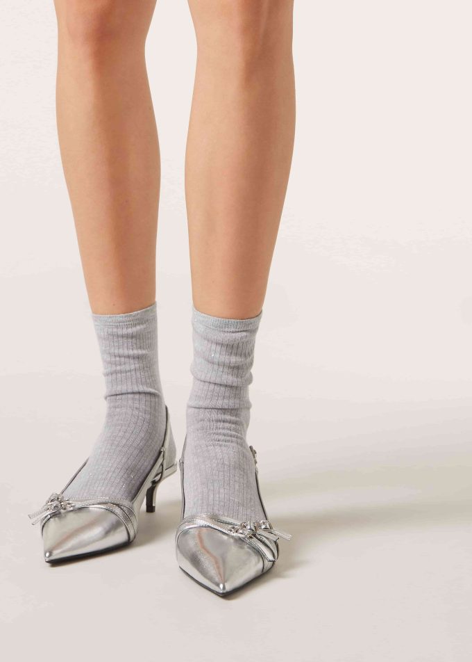 Glitter Cashmere Short Socks