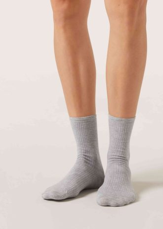 Glitter Cashmere Short Socks
