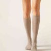 Glitter Long Socks with Cashmere