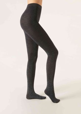 Glitter Opaque Thermal Tights