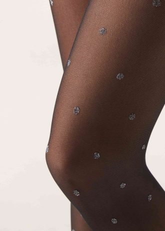 Glitter Polka Dot 30 Denier Sheer Tights