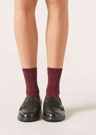 Glitter Ribbed Socks