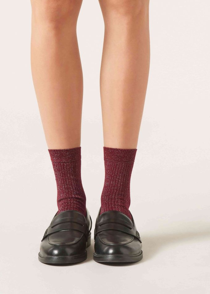 Glitter Ribbed Socks
