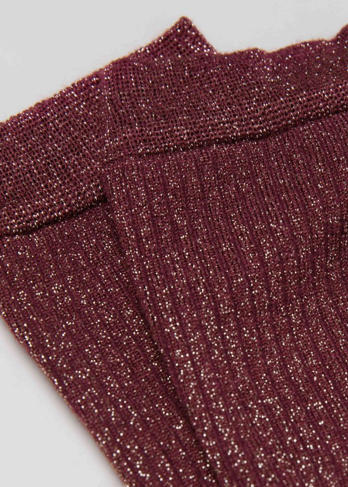 Glitter Ribbed Socks