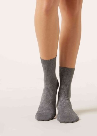 Glitter Ribbed Socks