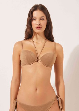 Graduated Padded Push-Up Bikini Top Golden Gleam