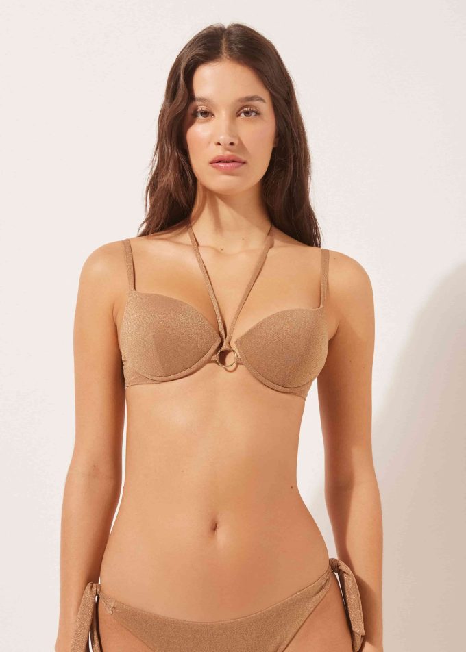 Graduated Padded Push-Up Bikini Top Golden Gleam