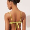 Graduated Padded Push-Up Bikini Top Shiny Satin