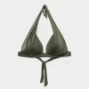 Graduated Padded Triangle Bikini Top Shiny Satin