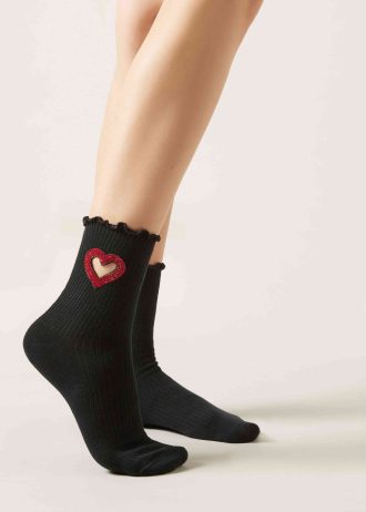 Heart Cut-Out Socks