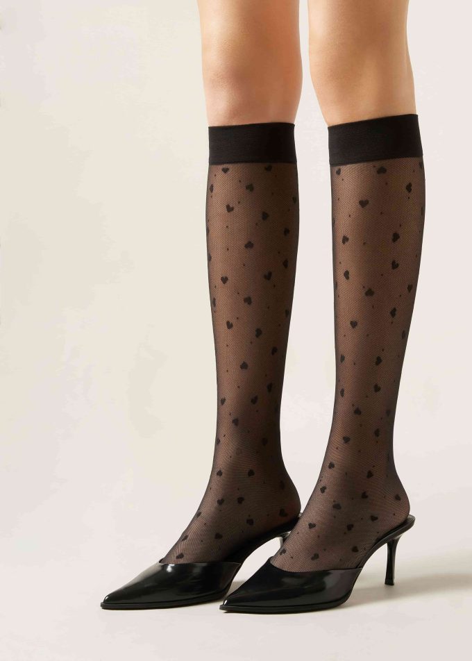 Heart and Polka Dot Knee-High Socks Heart and Polka Dot Knee-High Socks
