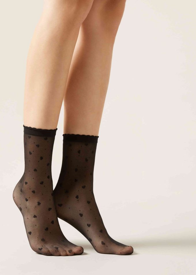 Heart and Polka Dot Pattern Socks