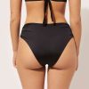 High-Waist Bikini Bottoms Shiny Satin