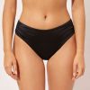 High-Waist Bikini Bottoms Shiny Satin