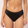 High-Waist Bikini Bottoms Shiny Satin