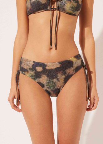 High-Waisted Bikini Bottoms Sparkling Camouflage