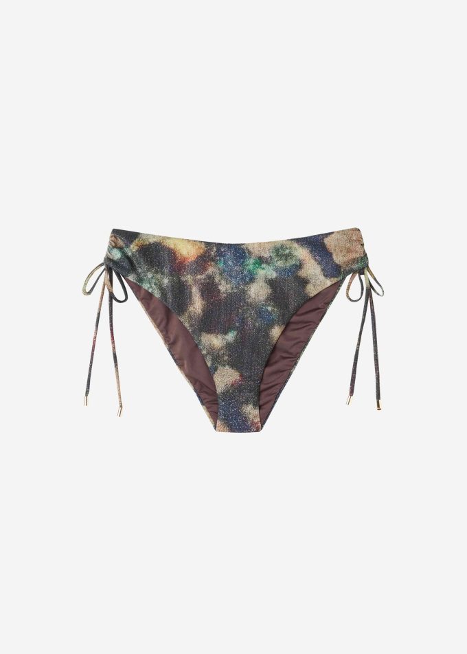 High-Waisted Bikini Bottoms Sparkling Camouflage