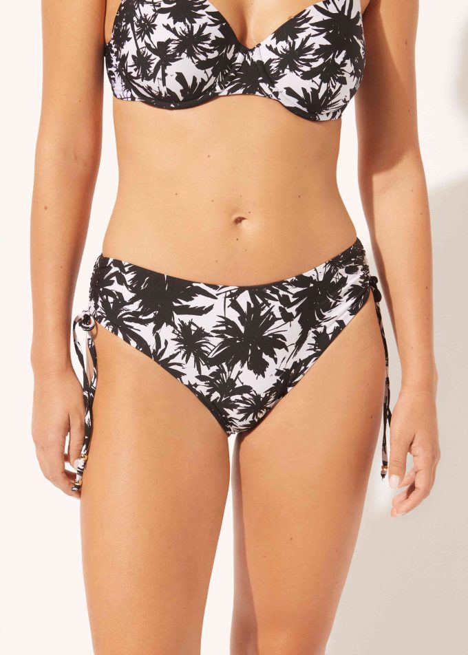 High-Waisted Brief Bikini Palms