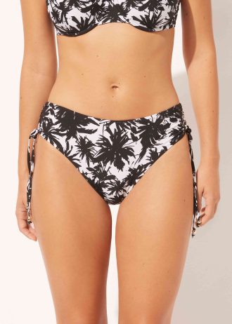 High-Waisted Brief Bikini Palms
