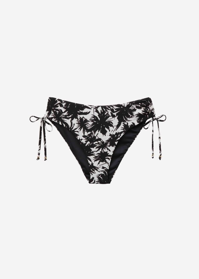 High-Waisted Brief Bikini Palms