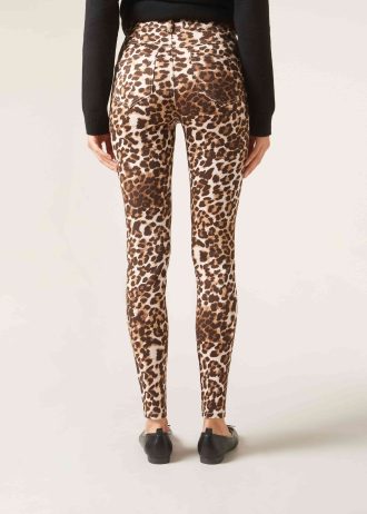 High-Waisted Skinny Push-Up Trousers