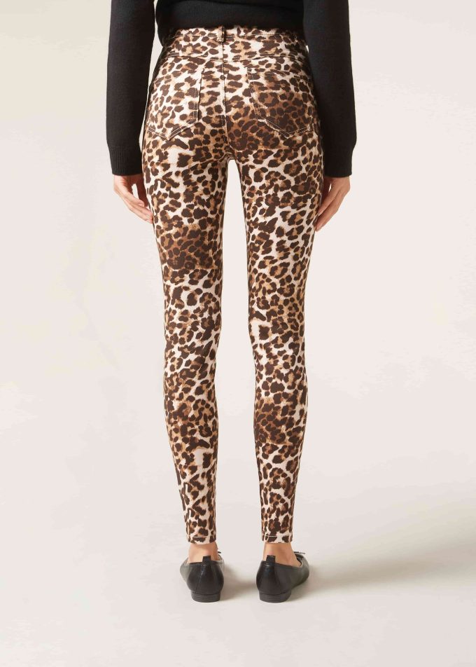 High-Waisted Skinny Push-Up Trousers