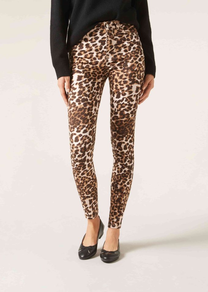 High-Waisted Skinny Push-Up Trousers