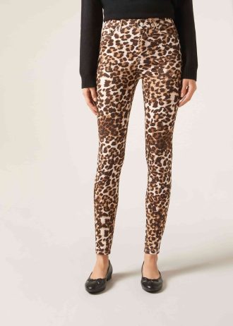 High-Waisted Skinny Push-Up Trousers