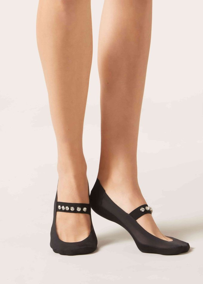 Invisible Socks with Diamanté Appliqué Details Invisible Socks with Diamanté Appliqué Details