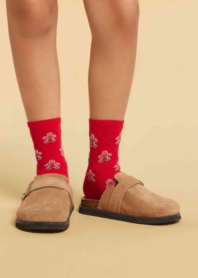 Kids’ Christmas Gingerbread Man Socks Kids’ Christmas Gingerbread Man Socks