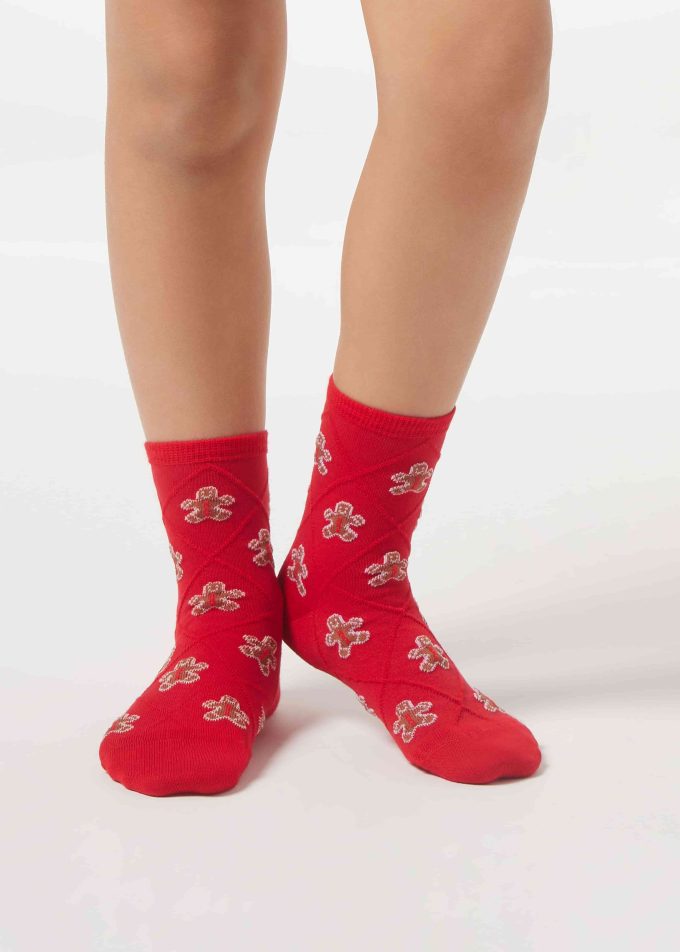 Kids’ Christmas Gingerbread Man Socks Kids’ Christmas Gingerbread Man Socks