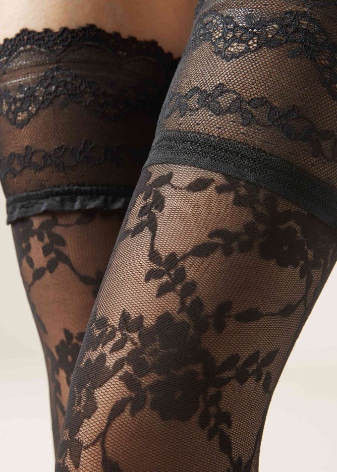 Lace Effect Hold-Ups
