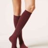 Long Ribbed Cotton Socks