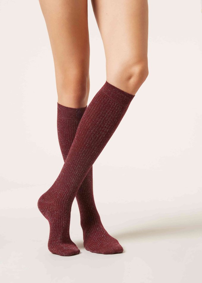 Long Ribbed Cotton Socks