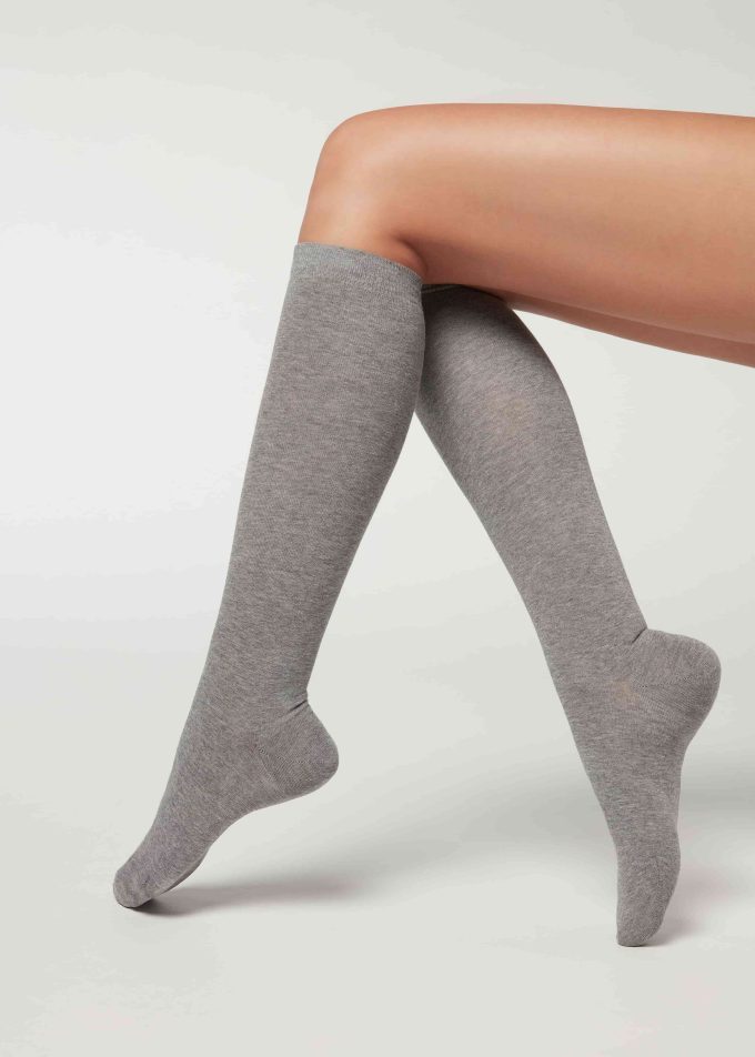 Long Satin Cotton Socks
