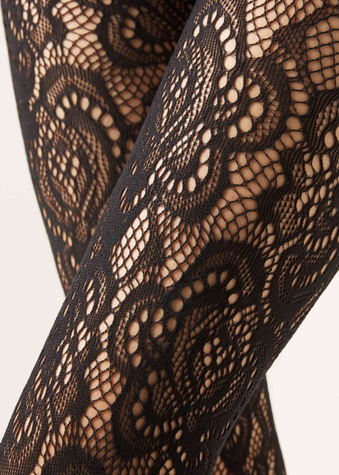 Macramé Effect Fishnet Tights