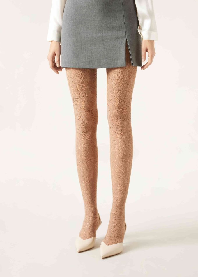 Macramé Effect Fishnet Tights