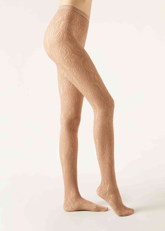 Macramé Effect Fishnet Tights