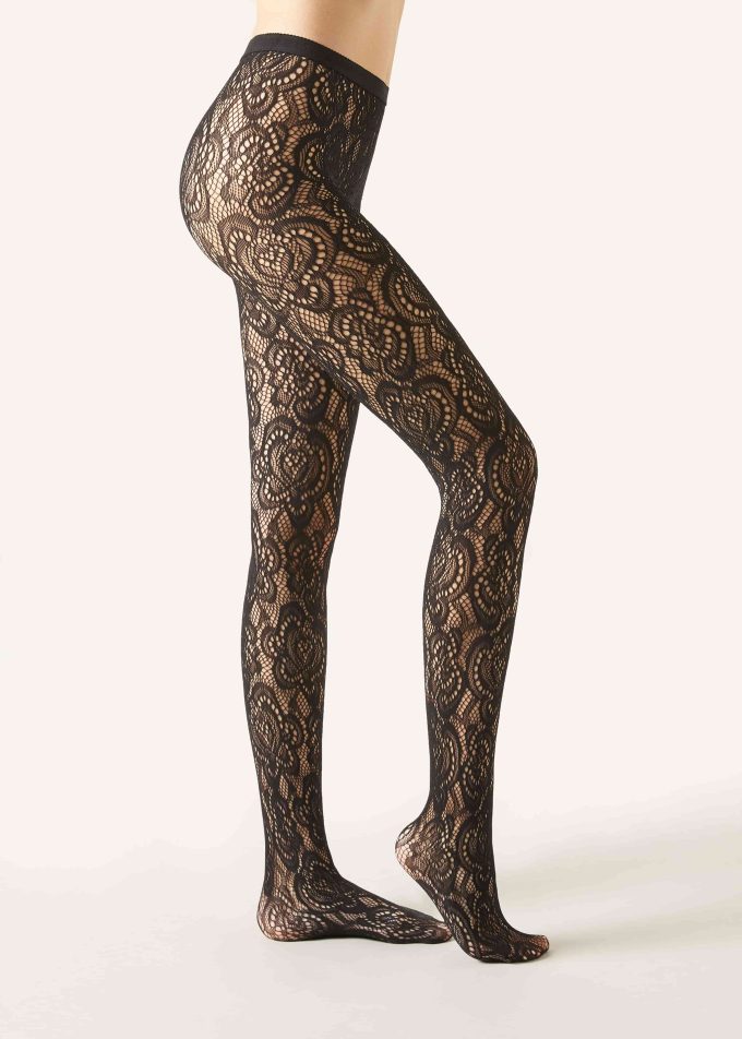 Macramé Effect Fishnet Tights