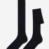Men’s Long Ribbed Lisle Thread Socks