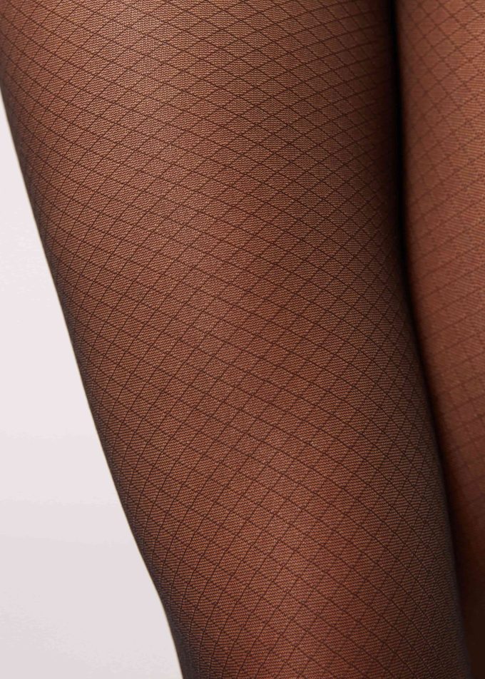 Micro Diamond Pattern 30 Denier Sheer Tights