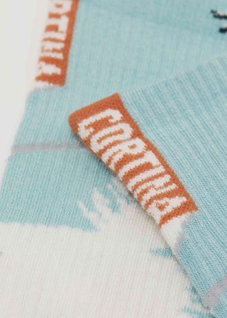 Mountain-Patterned Socks with Cashmere