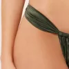 Narrow Tie Brazilian Bikini Bottoms Shiny Satin