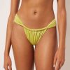 Narrow Tie Brazilian Bikini Bottoms Shiny Satin